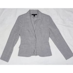 Express Design Studio Womens Blazer size 6 grey button business suit office